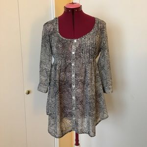 Xhilaration sheer adjustable tie back tunic